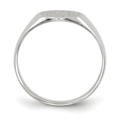 10K White Gold 9.0X9.0mm Closed Back Signet Ring