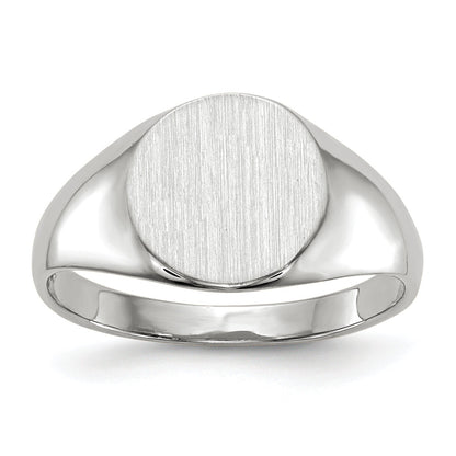 10K White Gold 9.0X9.0mm Closed Back Signet Ring