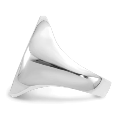 10K White Gold 20.5X16.0mm Open Back Signet Ring