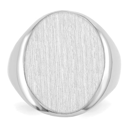 10K White Gold 20.5X16.0mm Open Back Signet Ring