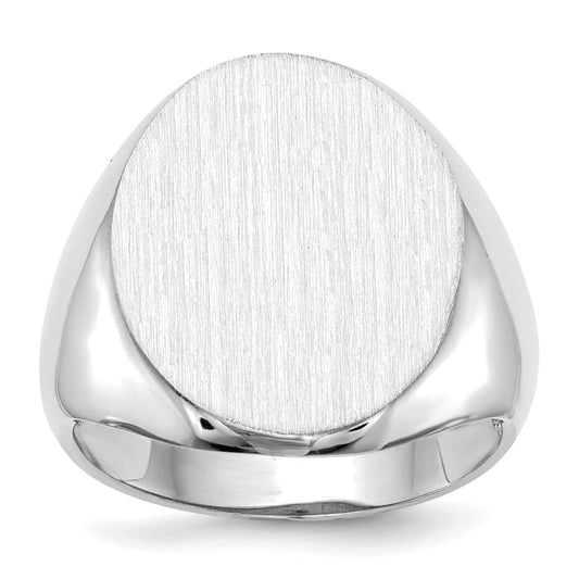 10K White Gold 20.5X16.0mm Open Back Signet Ring