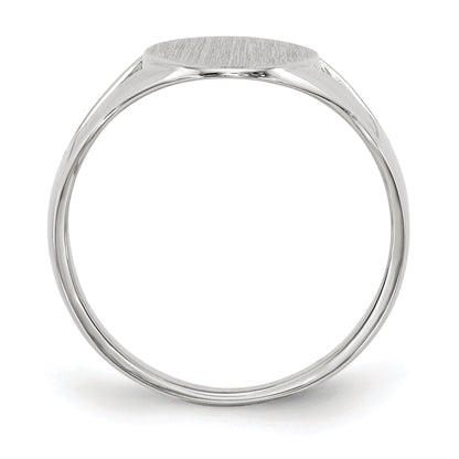 10K White Gold 17.0X9.0mm Closed Back Signet Ring