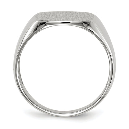 10K White Gold 14.5X13.5mm Open Back Men'S Signet Ring