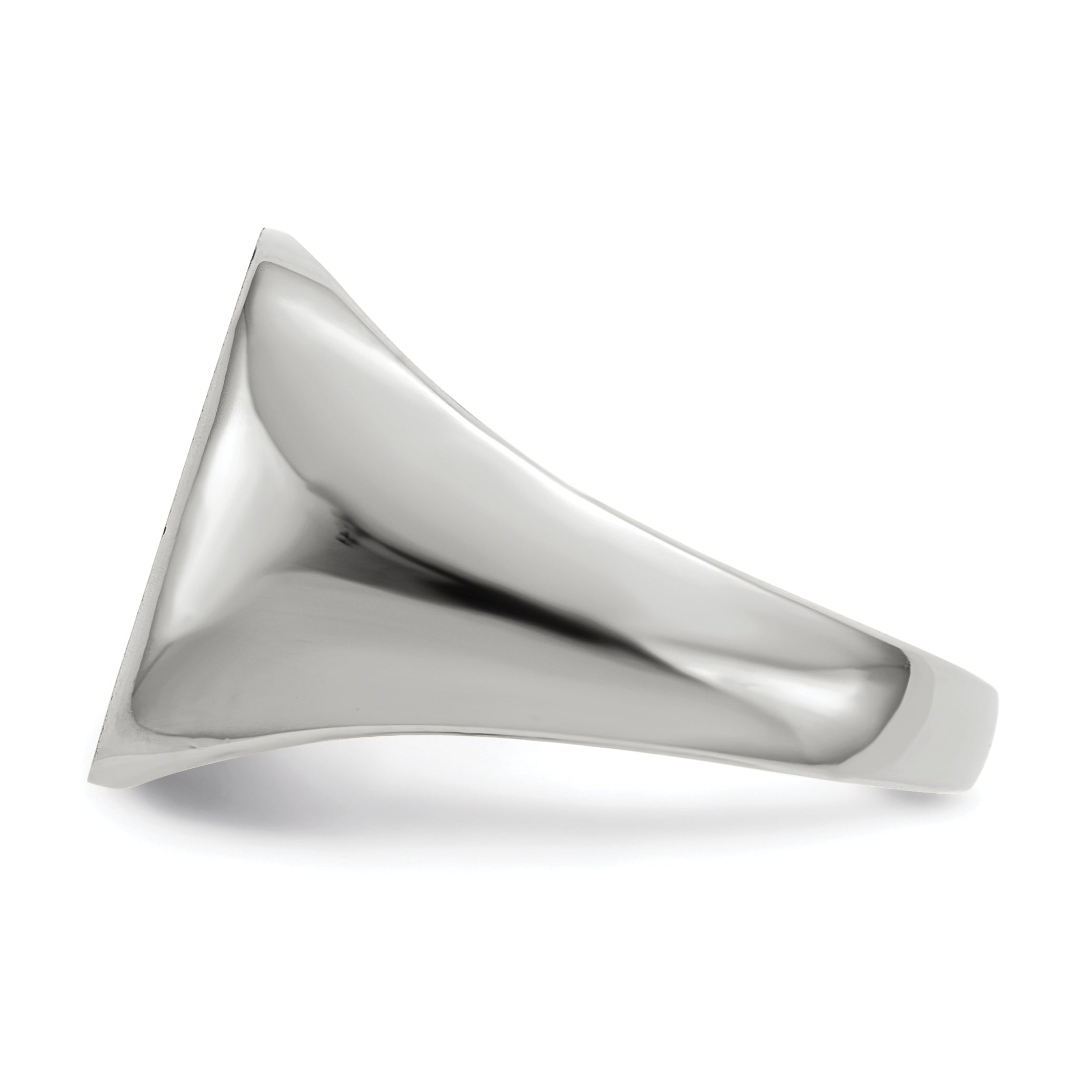 10K White Gold 14.5X13.5mm Open Back Men'S Signet Ring