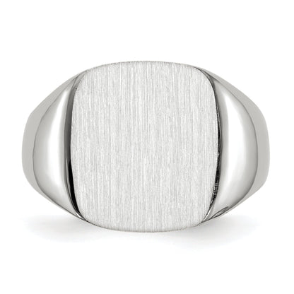 10K White Gold 14.5X13.5mm Open Back Men'S Signet Ring