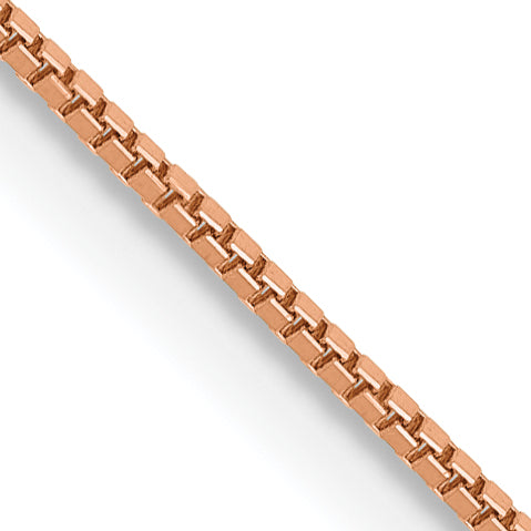 14K Rose Gold 16 Inch .7mm Box Link With Lobster Clasp Chain Necklace