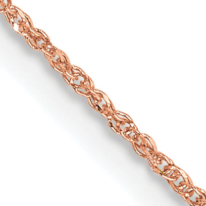 14K Rose Gold 24 Inch .7mm Ropa With Spring Ring Clasp Chain Necklace