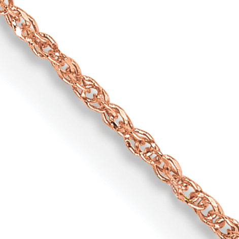 14K Rose Gold 18 Inch .7mm Ropa With Spring Ring Clasp Chain Necklace