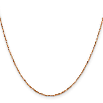 14K Rose Gold 24 Inch 1.10mm Ropa With Spring Ring Clasp Chain Necklace
