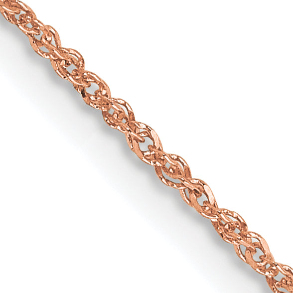 14K Rose Gold 20 Inch 1.10mm Ropa With Spring Ring Clasp Chain Necklace