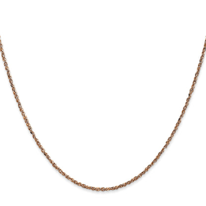 14K Rose Gold 20 Inch 1.7mm Ropa With Lobster Clasp Chain Necklace