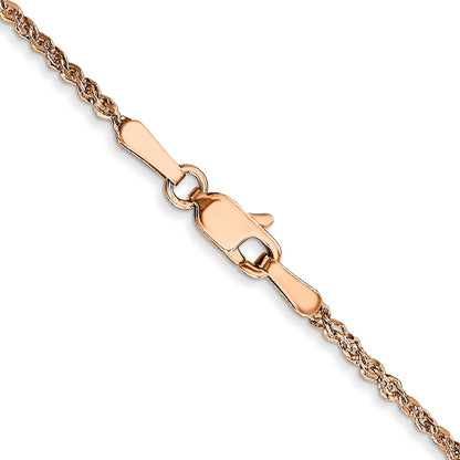 14K Rose Gold 24 Inch 1.7mm Ropa With Lobster Clasp Chain Necklace