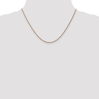 14K Rose Gold 18 Inch 1.7mm Ropa With Lobster Clasp Chain Necklace