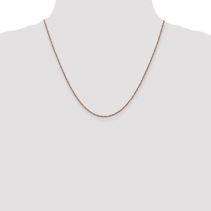 14K Rose Gold 20 Inch 1.7mm Ropa With Lobster Clasp Chain Necklace