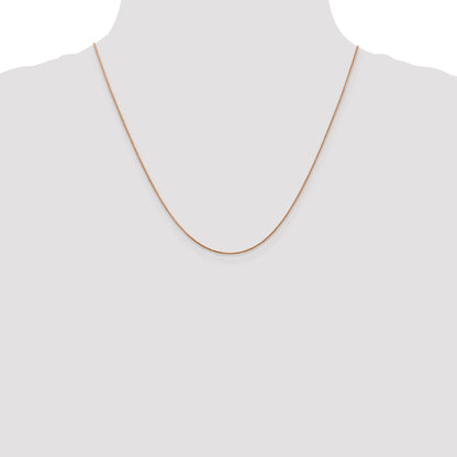14K Rose Gold 20 Inch .85mm Diamond-Cut Spiga With Lobster Clasp Chain Necklace