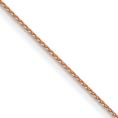 14K Rose Gold 16 Inch .85mm Diamond-Cut Spiga With Lobster Clasp Chain Necklace