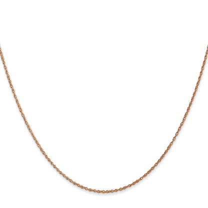 14K Rose Gold 18 Inch .8mm Baby Rope With Spring Ring Clasp Chain Necklace