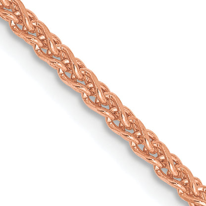 14K Rose Gold 24 Inch 2.1mm Diamond-Cut Spiga With Lobster Clasp Chain Necklace