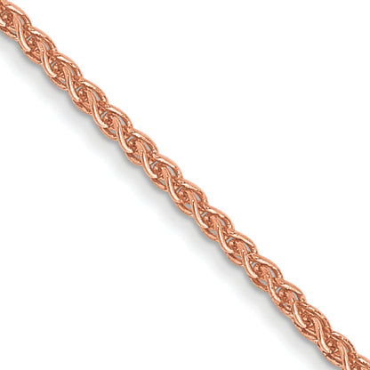 14K Rose Gold 24 Inch 1mm Solid Polished Spiga With Lobster Clasp Chain Necklace