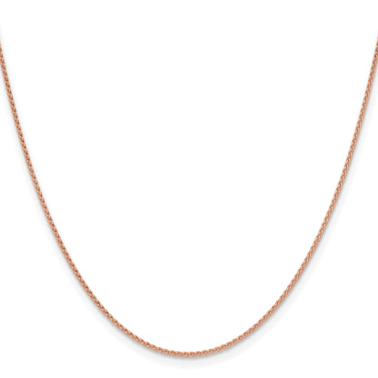 14K Rose Gold 30 Inch 1.25mm Solid Polished Spiga With Lobster Clasp Chain Necklace