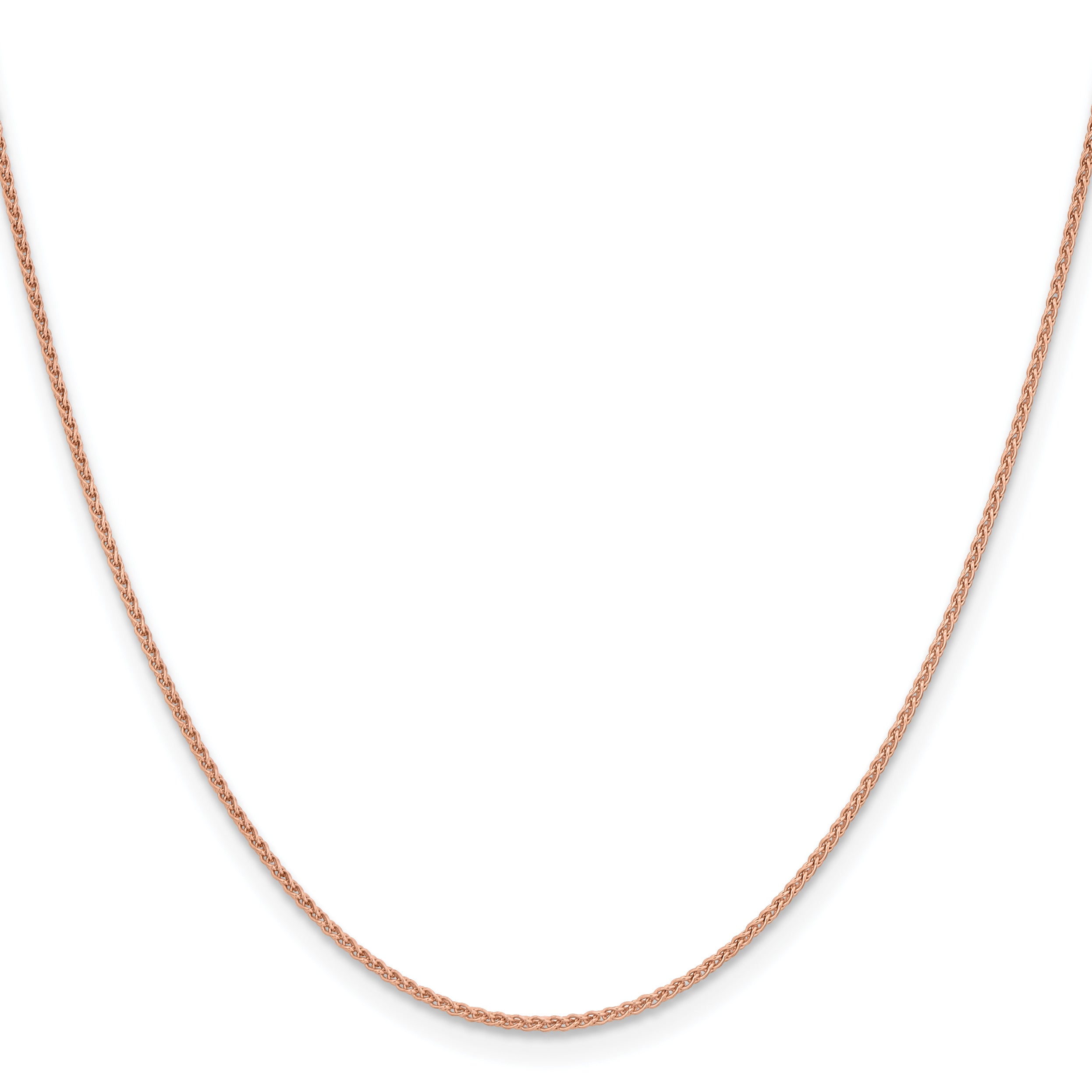 14K Rose Gold 18 Inch 1.25mm Solid Polished Spiga With Lobster Clasp Chain Necklace