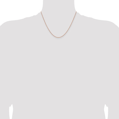 14K Rose Gold 18 Inch 1.25mm Solid Polished Spiga With Lobster Clasp Chain Necklace