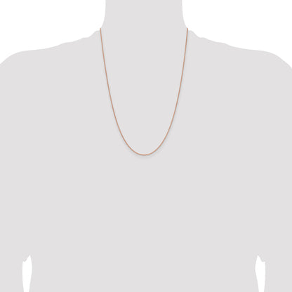 14K Rose Gold 24 Inch 1.25mm Solid Polished Spiga With Lobster Clasp Chain Necklace