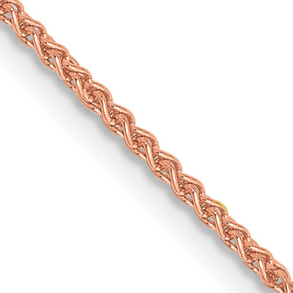 14K Rose Gold 20 Inch 1.25mm Solid Polished Spiga With Lobster Clasp Chain Necklace