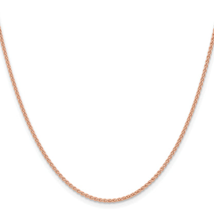 14K Rose Gold 18 Inch 1.7mm Solid Polished Spiga With Lobster Clasp Chain Necklace