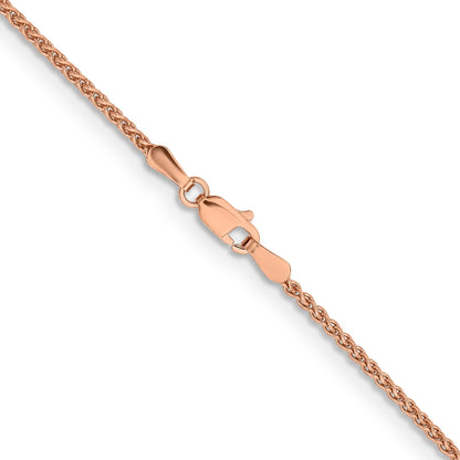 14K Rose Gold 18 Inch 1.7mm Solid Polished Spiga With Lobster Clasp Chain Necklace