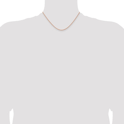 14K Rose Gold 16 Inch 1.7mm Solid Polished Spiga With Lobster Clasp Chain Necklace