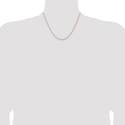 14K Rose Gold 18 Inch 1.7mm Solid Polished Spiga With Lobster Clasp Chain Necklace