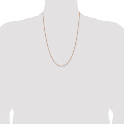 14K Rose Gold 24 Inch 1.7mm Solid Polished Spiga With Lobster Clasp Chain Necklace