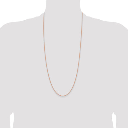 14K Rose Gold 30 Inch 1.7mm Solid Polished Spiga With Lobster Clasp Chain Necklace