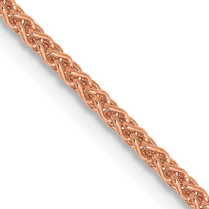 14K Rose Gold 16 Inch 1.7mm Solid Polished Spiga With Lobster Clasp Chain Necklace