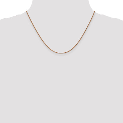 14K Rose Gold 18 Inch 1.25mm Diamond-Cut Spiga With Lobster Clasp Chain Necklace
