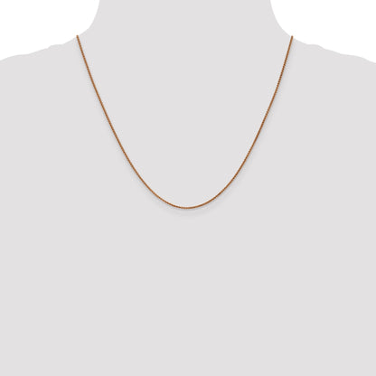 14K Rose Gold 20 Inch 1.25mm Diamond-Cut Spiga With Lobster Clasp Chain Necklace