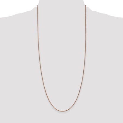 14K Rose Gold 30 Inch 1.25mm Diamond-Cut Spiga With Lobster Clasp Chain Necklace