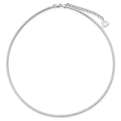 16 Inch Sterling Silver Gold-Pltd 2mm Reversible W/2In Ext Cubetto Chain Necklace