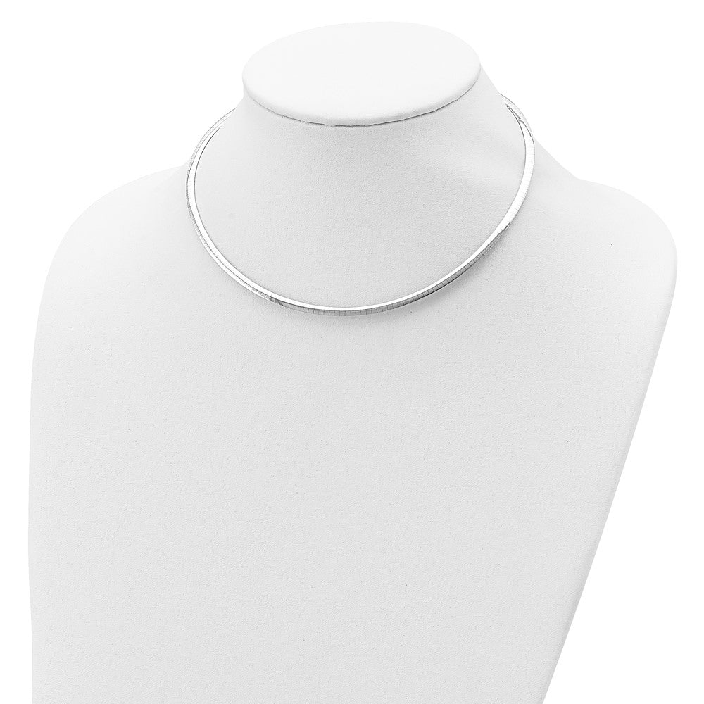 16 Inch Sterling Silver Gold-Pltd 3mm Reversible W/2In Ext Cubetto Chain Necklace