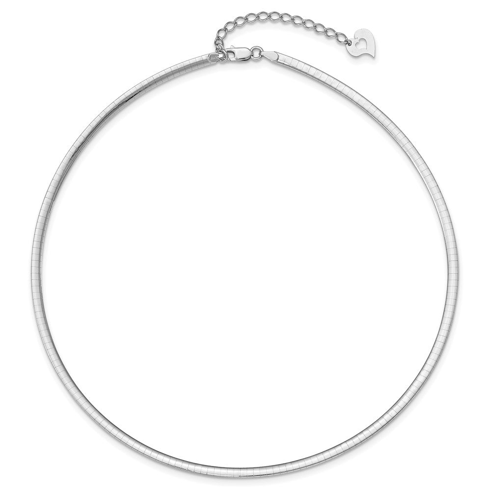 18 Inch Sterling Silver Gold-Pltd 3mm Reversible W/2In Ext Cubetto Chain Necklace