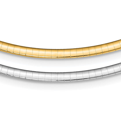 18 Inch Sterling Silver Gold-Pltd 3mm Reversible W/2In Ext Cubetto Chain Necklace