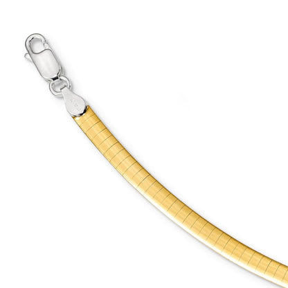 16 Inch Sterling Silver Gold-Plated 4mm Reversible W/2In Ext Cubetto Chain Necklace