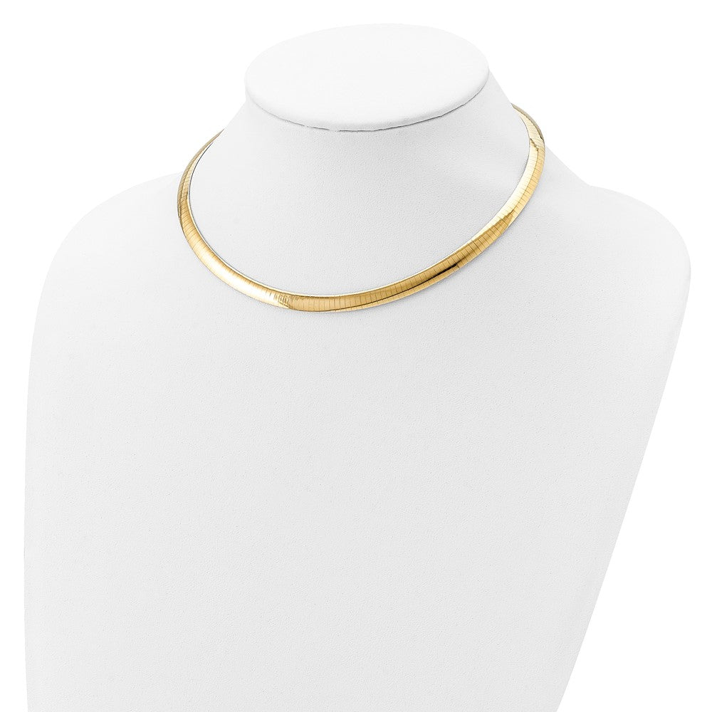 18 Inch Sterling Silver Gold-Plated 6mm Reversible W/2In Ext Cubetto Chain Necklace