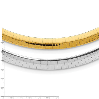 18 Inch Sterling Silver Gold-Plated 6mm Reversible W/2In Ext Cubetto Chain Necklace