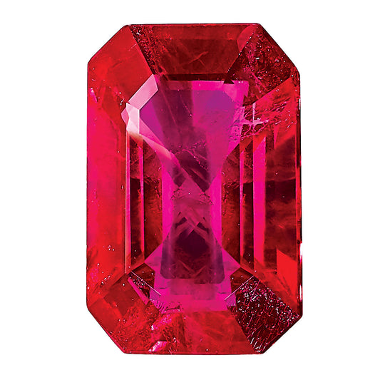 Gemstone Ruby Aa Quality 5X3mm Emerald Cut
