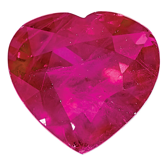 Gemstone Ruby A Quality 3mm Heart