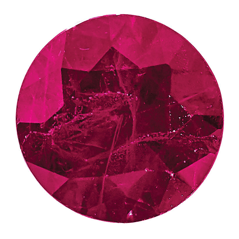 Gemstone Ruby A Quality 3.75mm Round Diamond-Cut