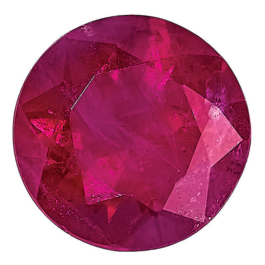 Gemstone Ruby A Quality 1.5mm Round Diamond-Cut