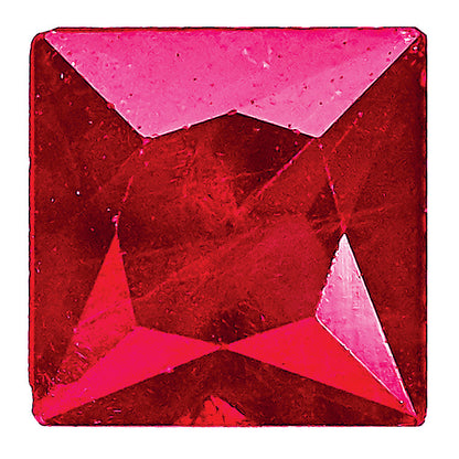 Gemstone Ruby Aa Quality 4mm Princess
